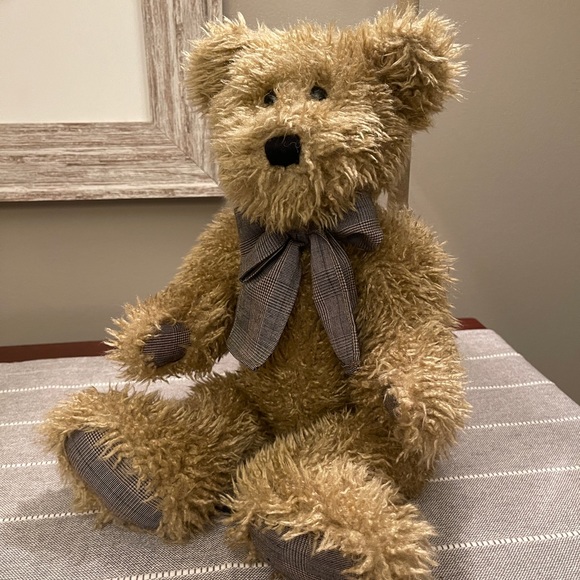 Boyds Bear 1988-2000 LTD Series Plush Bear 17” Hounds tooth Hands & Feet Musical - Picture 3 of 8